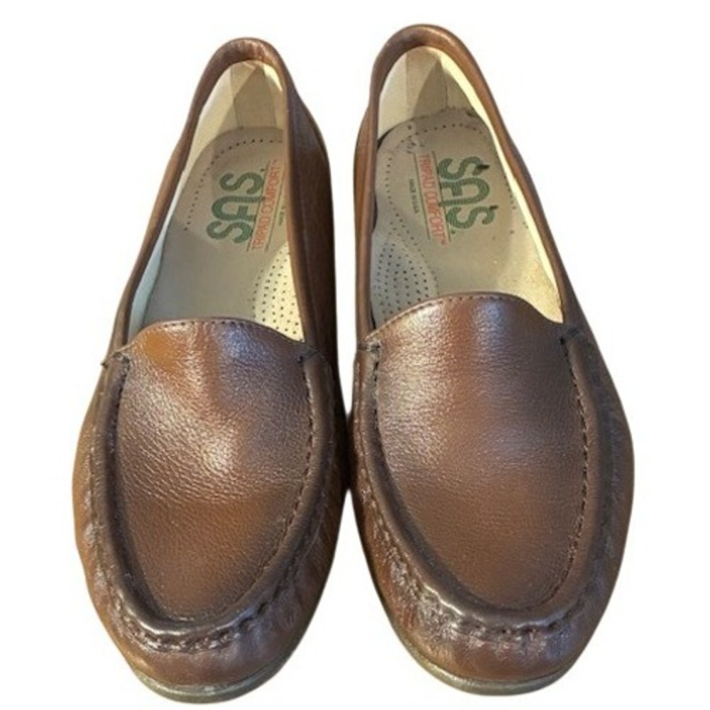 SAS Loafers Womens 8 Brown Excellent Tripad Comfort Leather Slip On Shoes